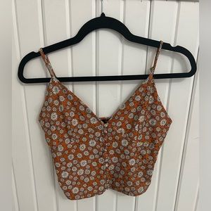 Forever 21 Floral Crop Top (Medium) Womens